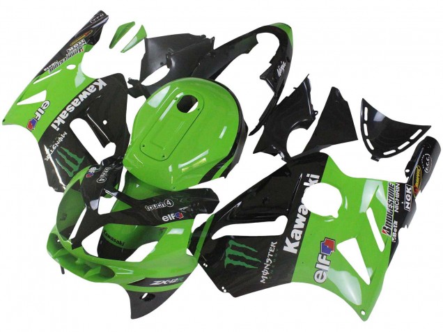2002-2006 Green Glossy Black Elf Touch4 Monster Kawasaki ZX12R Motorcycle Fairing Canada