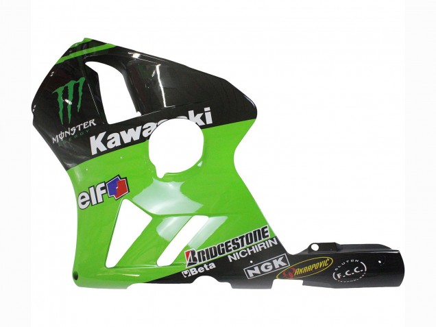 2002-2006 Green Glossy Black Elf Touch4 Monster Kawasaki ZX12R Motorcycle Fairing Canada