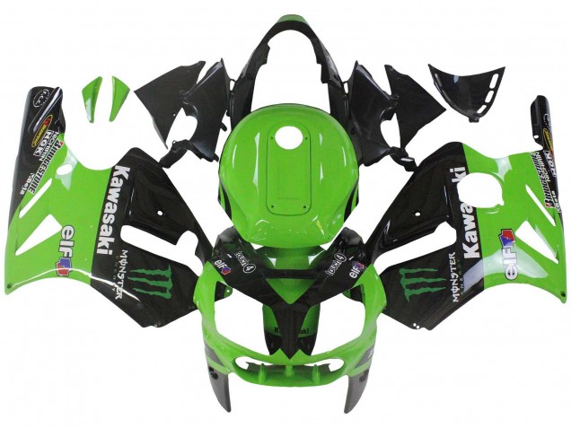 2002-2006 Green Glossy Black Elf Touch4 Monster Kawasaki ZX12R Motorcycle Fairing Canada