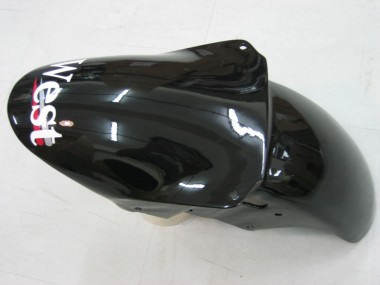 2000-2001 Glossy Black White West Kawasaki ZX9R Motorcycle Fairings Canada