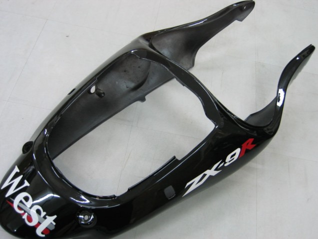 2000-2001 Glossy Black White West Kawasaki ZX9R Motorcycle Fairings Canada