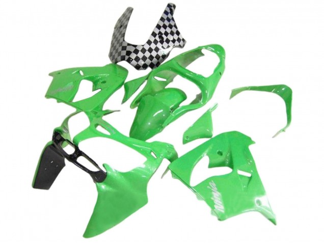 2000-2001 Green Black White Ninja Kawasaki ZX9R Motorcycle Fairings Canada