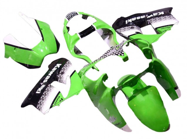 2000-2001 Green White Black Kawasaki ZX9R Motorcycle Fairings Canada