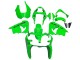 2000-2001 Green Kawasaki ZX9R Motorcycle Fairings Canada