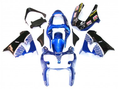 2000-2001 Blue White Black Kawasaki ZX9R Motorcycle Fairings Canada