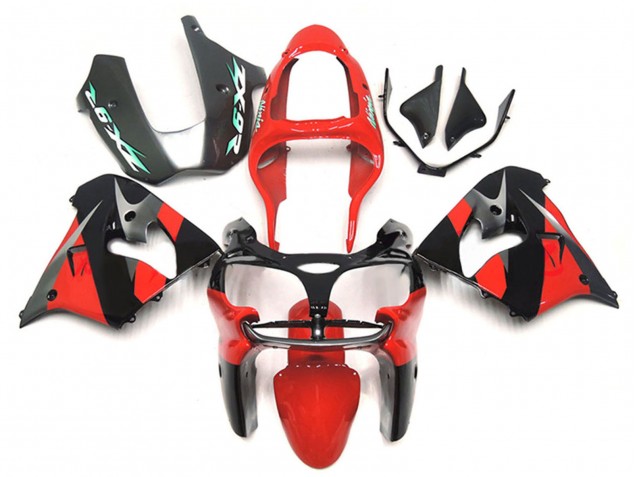 2000-2001 Red Black Kawasaki ZX9R Motorcycle Fairings Canada
