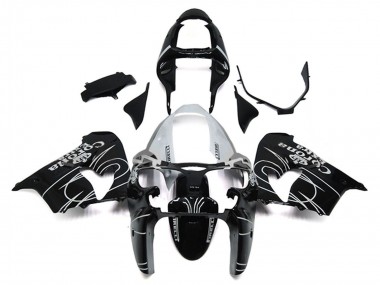 2000-2001 Glossy Black White Corona Extra Kawasaki ZX9R Motorcycle Fairings Canada