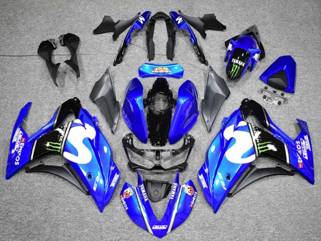 2015-2018 Blue Black Green Monster Yamaha YZF R3 Motorcycle Fairings Canada