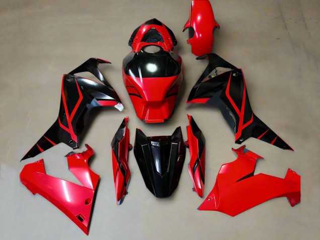 2019-2020 Red Glossy Black Stripe Honda CBR650R Motorcycle Fairings Canada