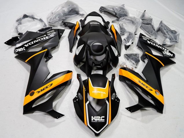 2021-2023 Matte Black Yellow HRC Honda CBR650R Motorcycle Fairings Canada