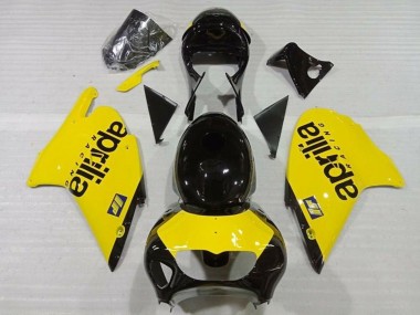 1999-2004 Yellow Glossy Black Aprilia RS250 Motorcycle Fairings Canada