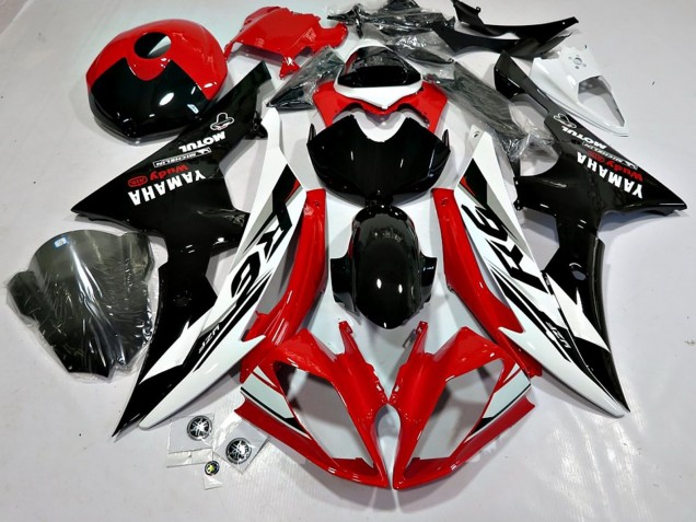 2008-2016 White Red Glossy Black Motul Michelin Yamaha YZF 600 R6 Motorcycle Fairings Canada