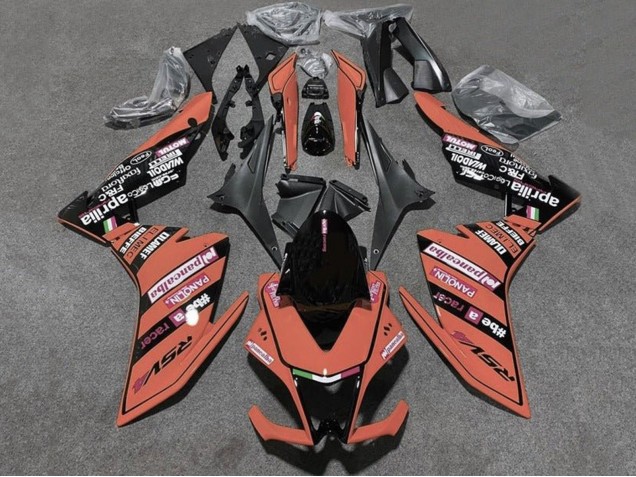 2009-2015 Orange Black Aprilia RSV4 1000 Motorcycle Fairings Canada