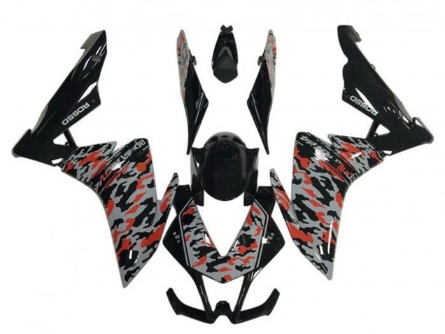 2009-2015 Black Grey Red Camouflage Aprilia RSV4 1000 Motorcycle Fairings Canada