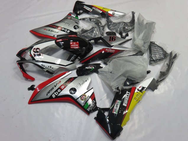 2009-2015 Silver Red Black Yellow Aprilia RSV4 1000 Motorcycle Fairings Canada
