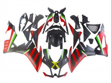 2016-2020 Matte Black Red Green Stripe Aprilia RSV4 1000 Motorcycle Fairings Canada
