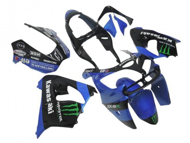 2000-2001 Blue Black reen Monster Kawasaki ZX9R Motorcycle Fairings Canada