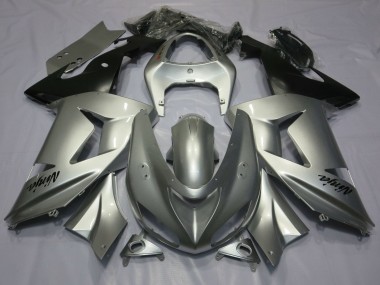 2006-2007 Silver Matte Black Kawasaki ZX10R Motorcycle Fairings Canada