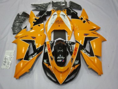 2006-2007 Orange White Black Racing Elf Kawasaki ZX10R Motorcycle Fairings Canada