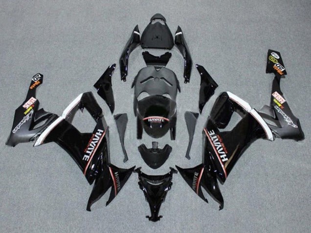 2008-2010 Glossy Black Red White Hayate Kawasaki ZX10R Motorcycle Fairings Canada