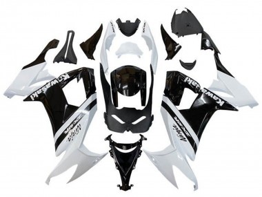 2008-2010 White Glossy Black Stripe Kawasaki ZX10R Motorcycle Fairings Canada