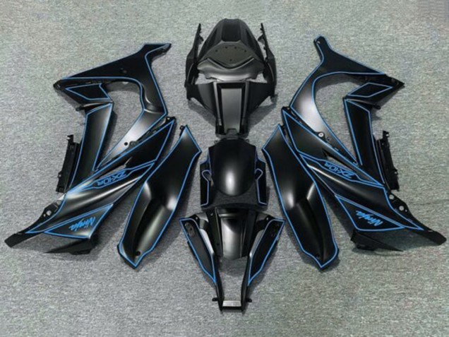 2011-2015 Matte Black Blue Kawasaki ZX10R Motorcycle Fairings Canada