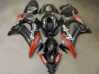2011-2015 Faux Carbon Fiber Red White Kawasaki ZX10R Motorcycle Fairings Canada