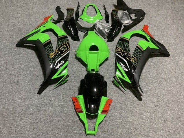 2011-2015 Green Black Red Honeycomb Kawasaki ZX10R Motorcycle Fairings Canada