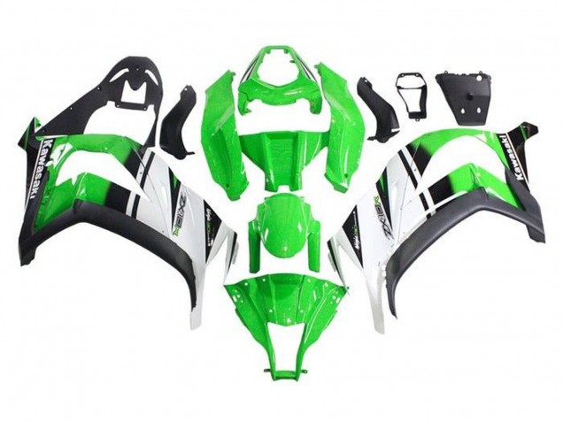 2011-2015 Green White Black Stripe Kawasaki ZX10R Motorcycle Fairings Canada