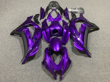 2011-2015 Purple Matte Black Kawasaki ZX10R Motorcycle Fairings Canada