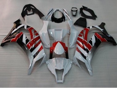 2011-2015 White Red Black Stripe Kawasaki ZX10R Motorcycle Fairings Canada