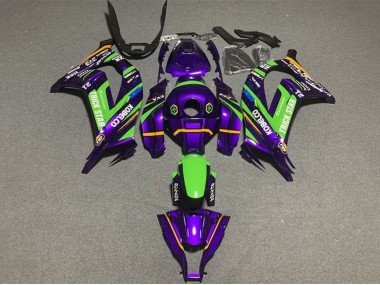 2016-2020 Purple Green Trick Star Kobelco Kawasaki ZX10R Motorcycle Fairings Canada