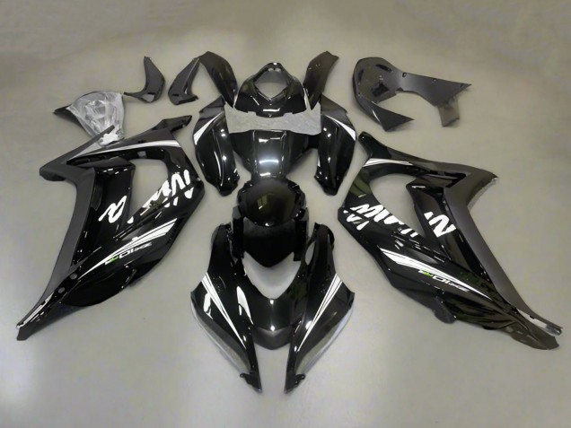 2016-2020 Glossy Black White Stripe Kawasaki ZX10R Motorcycle Fairings Canada