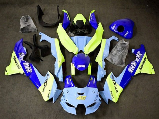 2021-2026 Blue Yellow GYTR 46 Kawasaki ZX10R Motorcycle Fairings Canada
