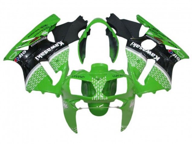 2000-2001 Green Black White Elf Kawasaki ZX12R Motorcycle Fairings Canada