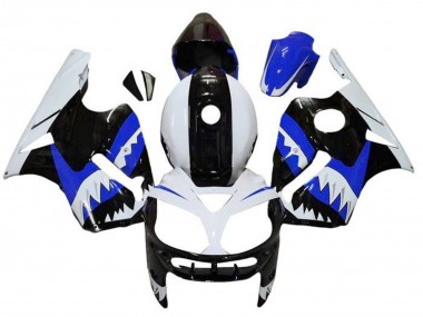 2000-2001 White Black Blue Shark Kawasaki ZX12R Motorcycle Fairings Canada