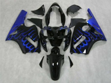 2002-2006 Glossy Black Blue Flame Kawasaki ZX12R Motorcycle Fairing Canada
