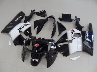 2002-2006 Glossy Black White Red West Mobil 4 Kawasaki ZX12R Motorcycle Fairings Canada