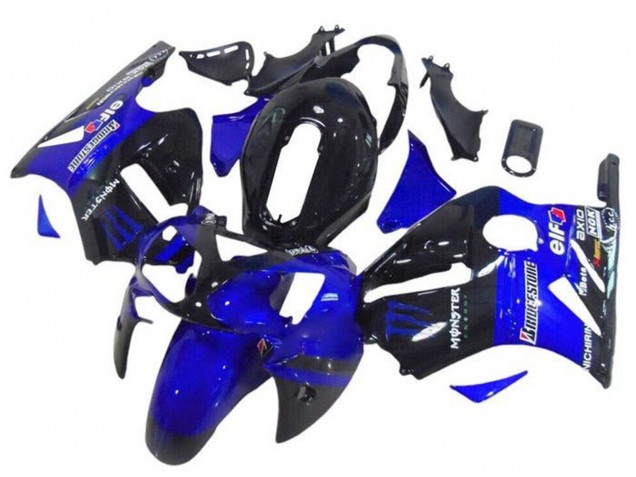2002-2006 Blue Glossy Black Elf Bridgestone Monster Kawasaki ZX12R Motorcycle Fairings Canada