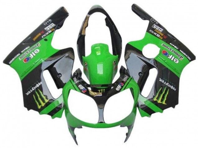 2002-2006 Green Glossy Black Elf Touch4 Monster Kawasaki ZX12R Motorcycle Fairings Canada