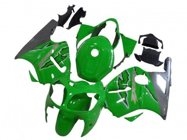 2002-2006 Green Silver Kawasaki ZX12R Motorcycle Fairings Canada