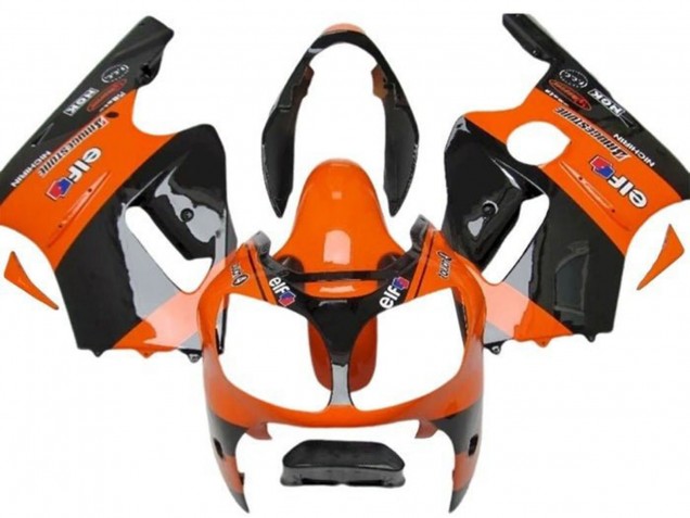 2002-2006 Orange Black Elf Bridgestone Kawasaki ZX12R Motorcycle Fairings Canada