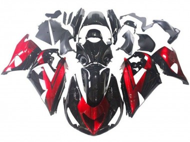 2006-2011 Red Glossy Black Kawasaki ZX14R ZZR1400 Motorcycle Fairings Canada