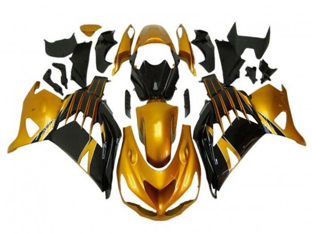 2012-2024 Gold Glossy Black Kawasaki ZX14R ZZR1400 Motorcycle Fairings Canada