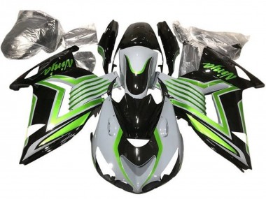 2012-2024 White Green Glossy Black Kawasaki ZX14R ZZR1400 Motorcycle Fairings Canada