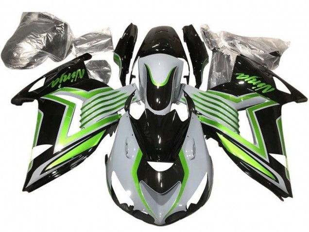 2012-2024 White Green Glossy Black Kawasaki ZX14R ZZR1400 Motorcycle Fairings Canada