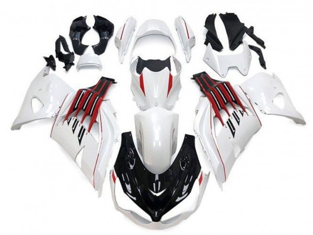 2012-2024 White Black Red Stripe Kawasaki ZX14R ZZR1400 Motorcycle Fairings Canada