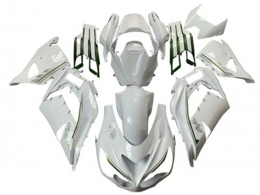 2012-2024 White Green Silver Stripe Kawasaki ZX14R ZZR1400 Motorcycle Fairings Canada