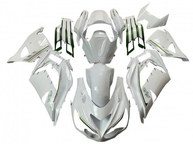 2012-2024 White Green Silver Stripe Kawasaki ZX14R ZZR1400 Motorcycle Fairings Canada