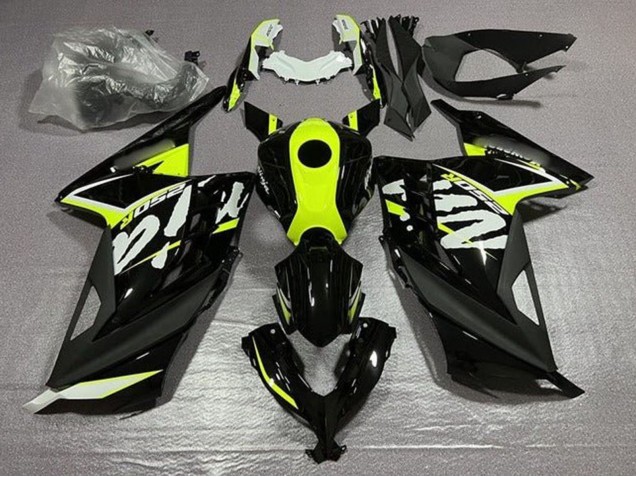 2013-2017 Glossy Black Neon Yellow White Kawasaki EX300 Motorcycle Fairings Canada